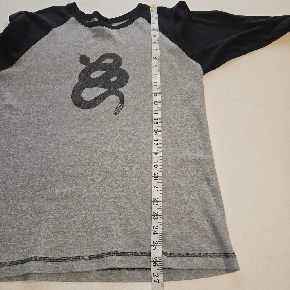 USA Gray Black Snake Lenny Kravitz Raglan Tee House Of Blues Mens Small‎ 2000 NO